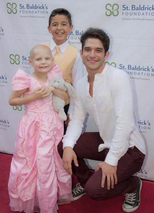 Tyler Posey with St. Baldrick’s Foundation